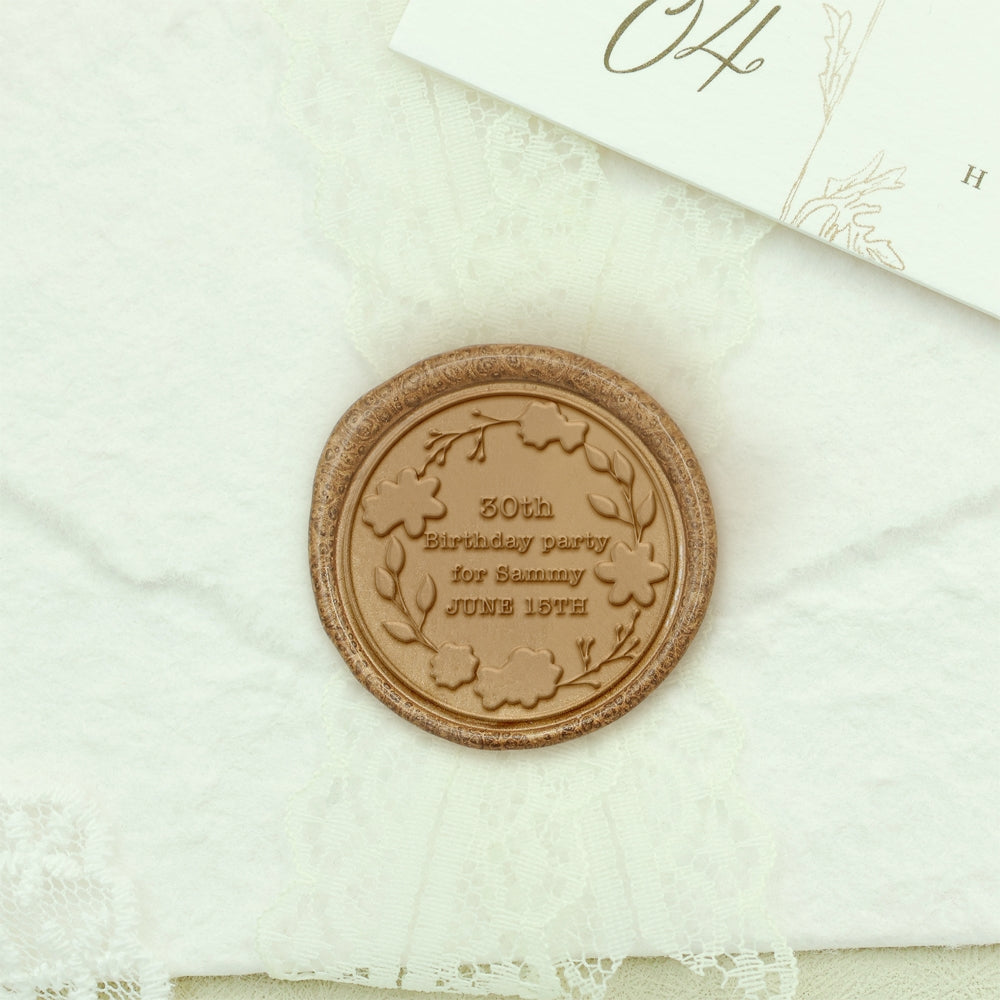 Birthday Bliss Custom Wax Seal Stamp - Style 2 2-2