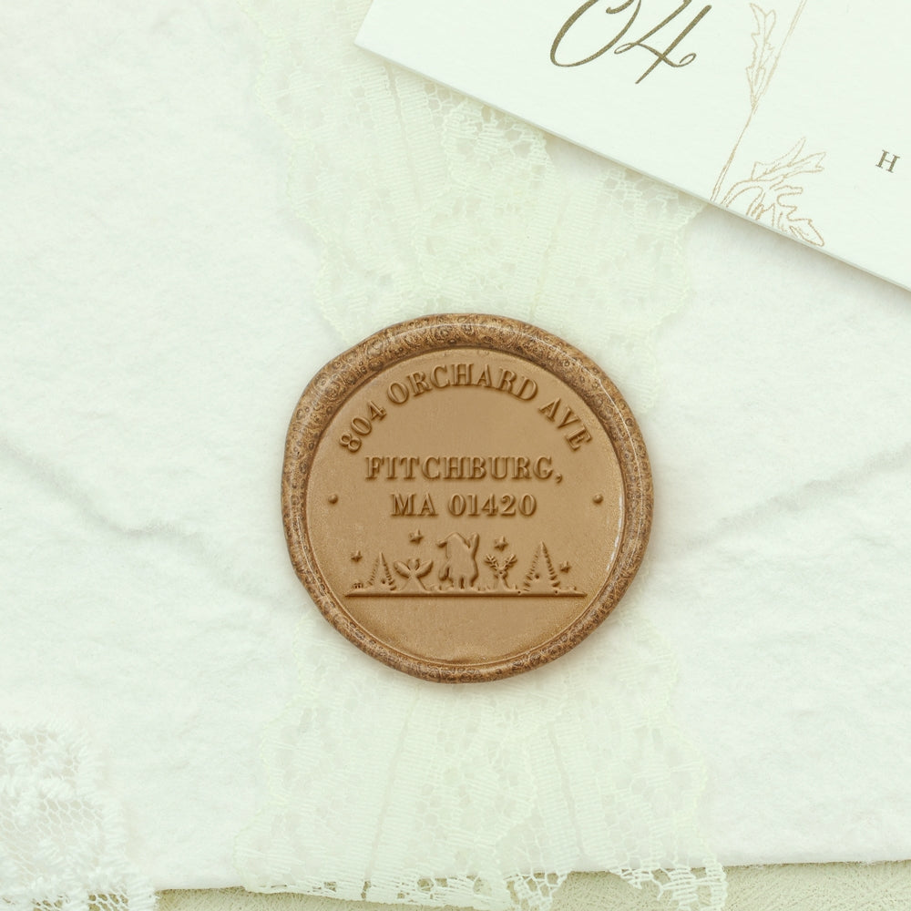 Christmas Deers Custom Address Wax Seal Stamp-12 26-Letter-Custom-Floral-Name-Wax-Seal-Stamp2-2