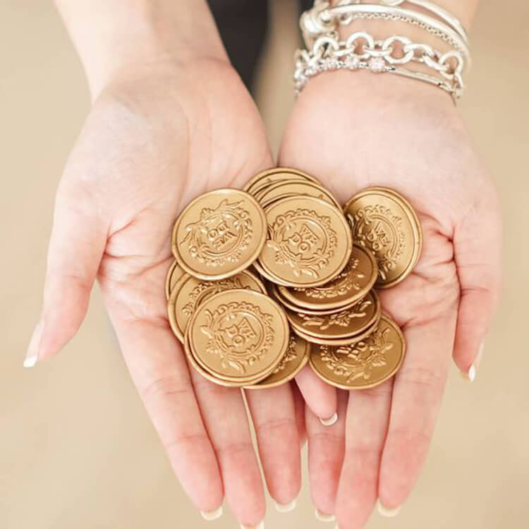 Custom Self-Adhesive Wax Seal Sticker with Double Initials / Couple's Names