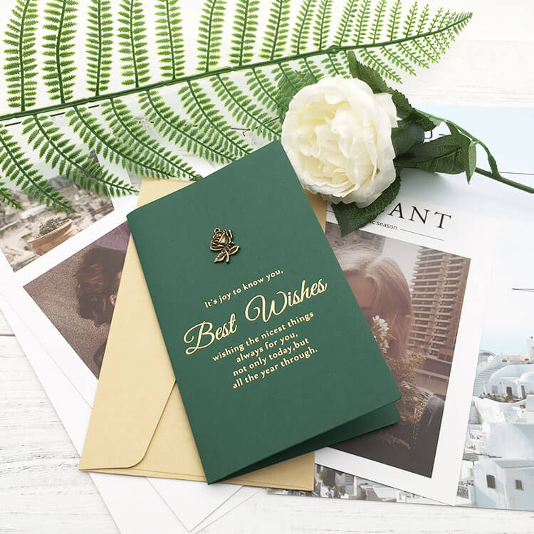 Metal Trinket Foiled Greeting Card with Envelope 1