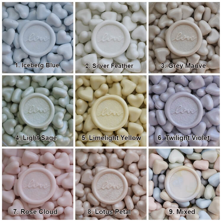 Heart Shaped Morandi Color Sealing Wax Beads (8 Colors) page1