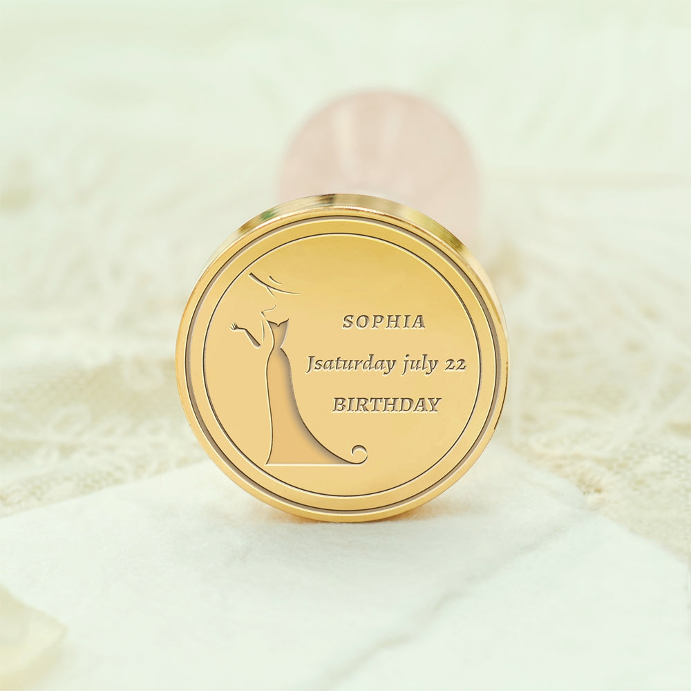 Birthday Bliss Custom Wax Seal Stamp - Style 27 27-3